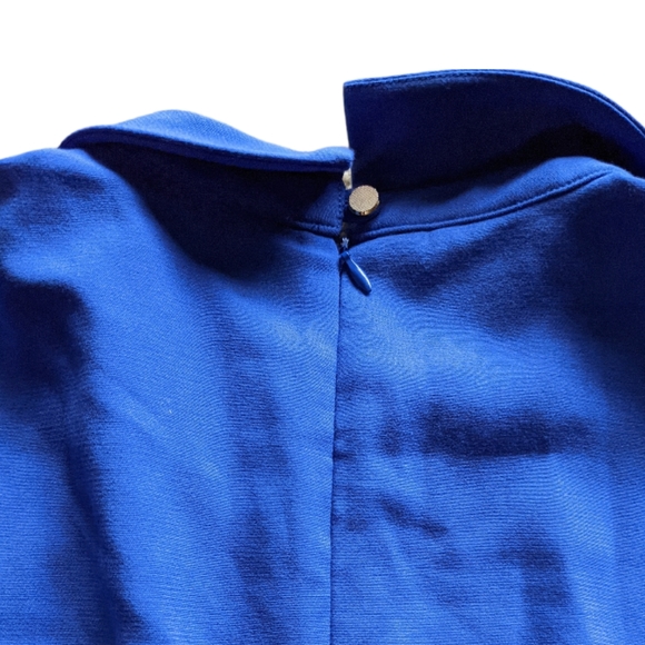 NWOT BirryShop Royal Blue ¾ Sleeve Collar Dress - Women’s Size L (180/100A) - Picture 5 of 8